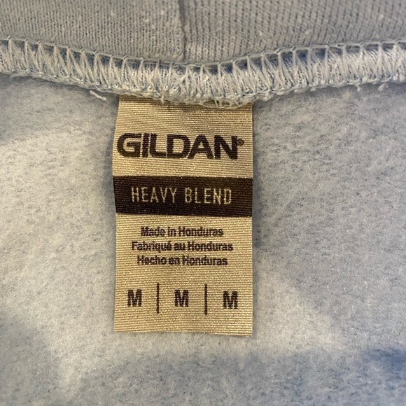 Hoots Unisex size Medium Blue graphic hoodie Hoots don't have 'em don't give 'em - Picture 5 of 6